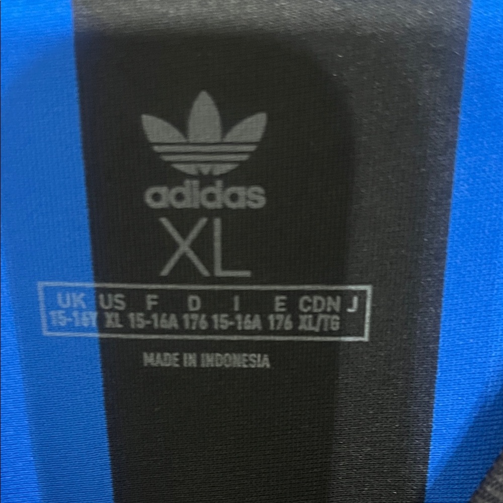 Adidas Kids Striped Blue and Black Jersey - Picture 2 of 4